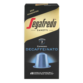 caffè segafredo zanetti capsule in alluminio compatibili Nespresso miscela Decaffeinato fronte