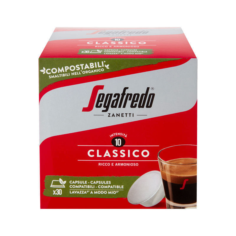 Segafredo Classico Compostable Coffee Capsules Compatible Lavazza